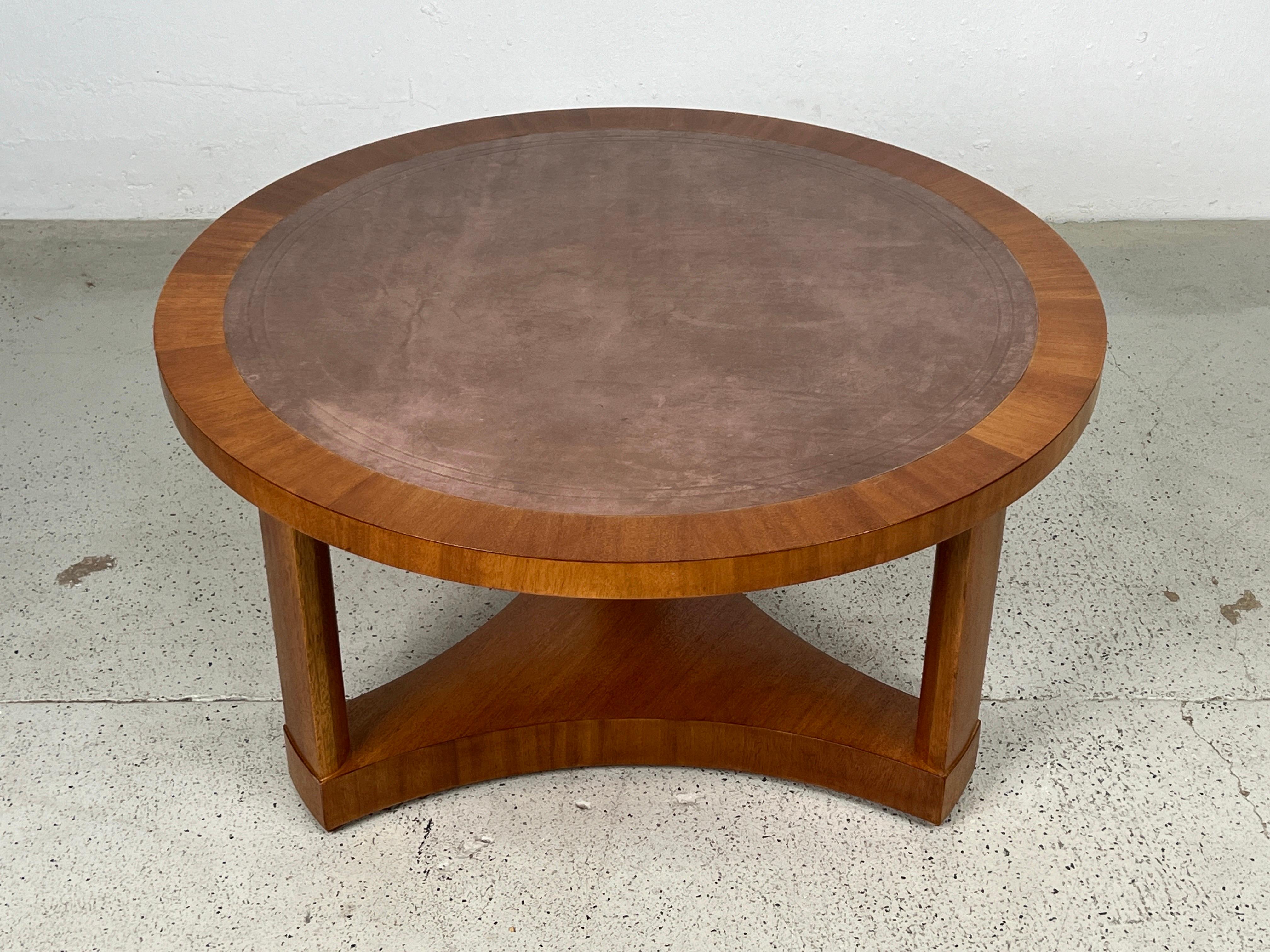 Leather Top Table by Edward Wormley for Dunbar  For Sale 10