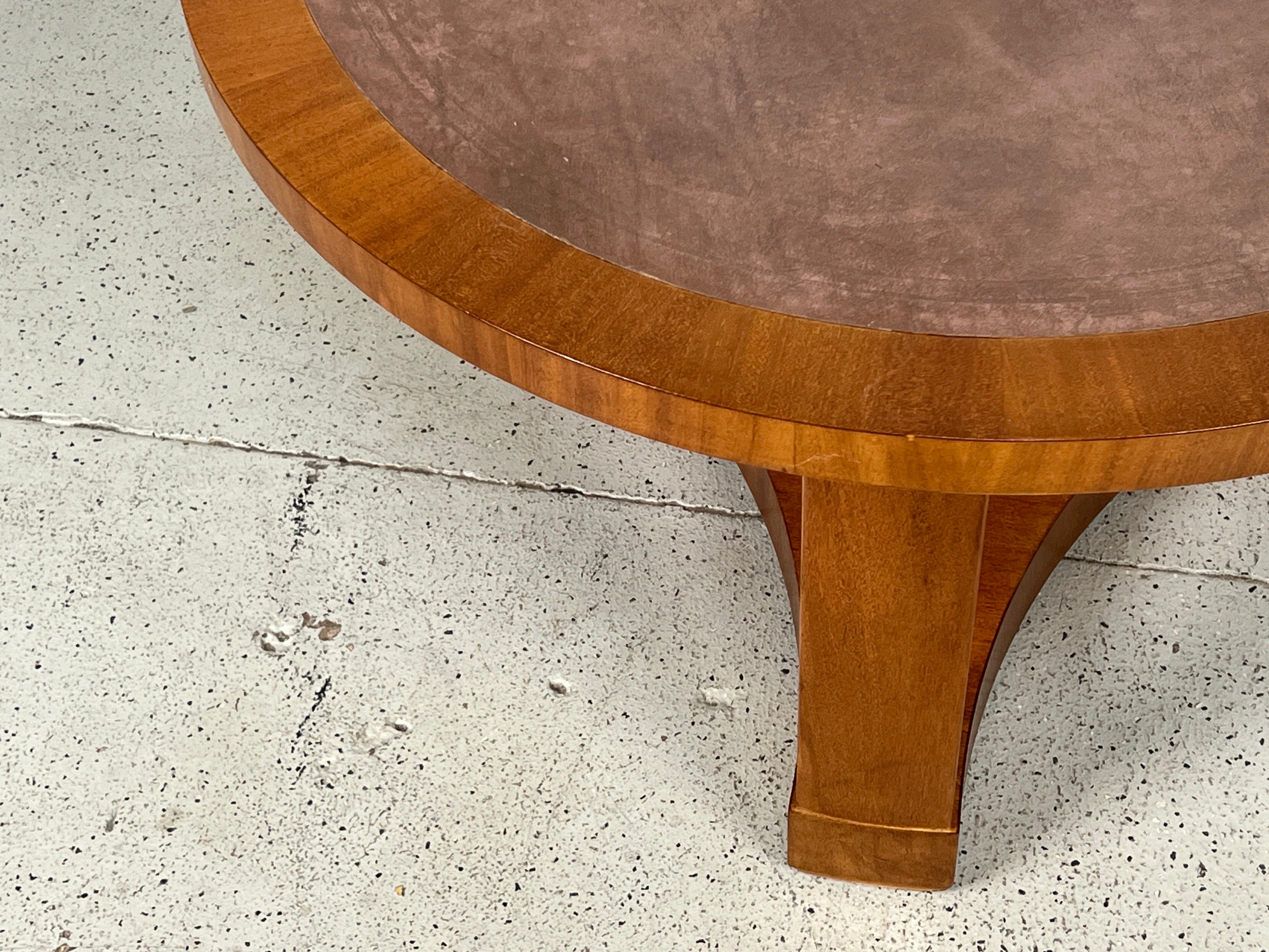 Leather Top Table by Edward Wormley for Dunbar  For Sale 2