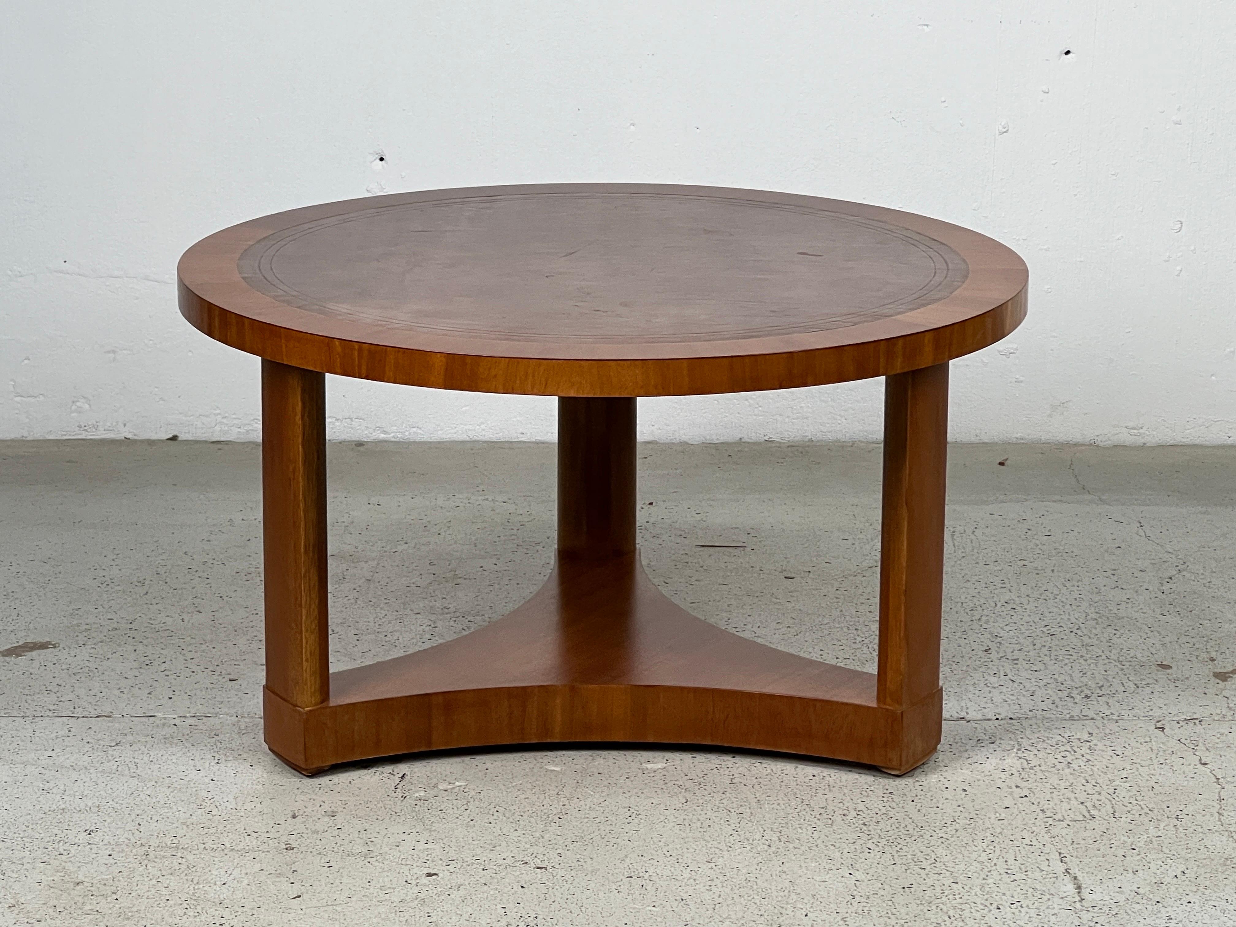 Leather Top Table by Edward Wormley for Dunbar  For Sale 5