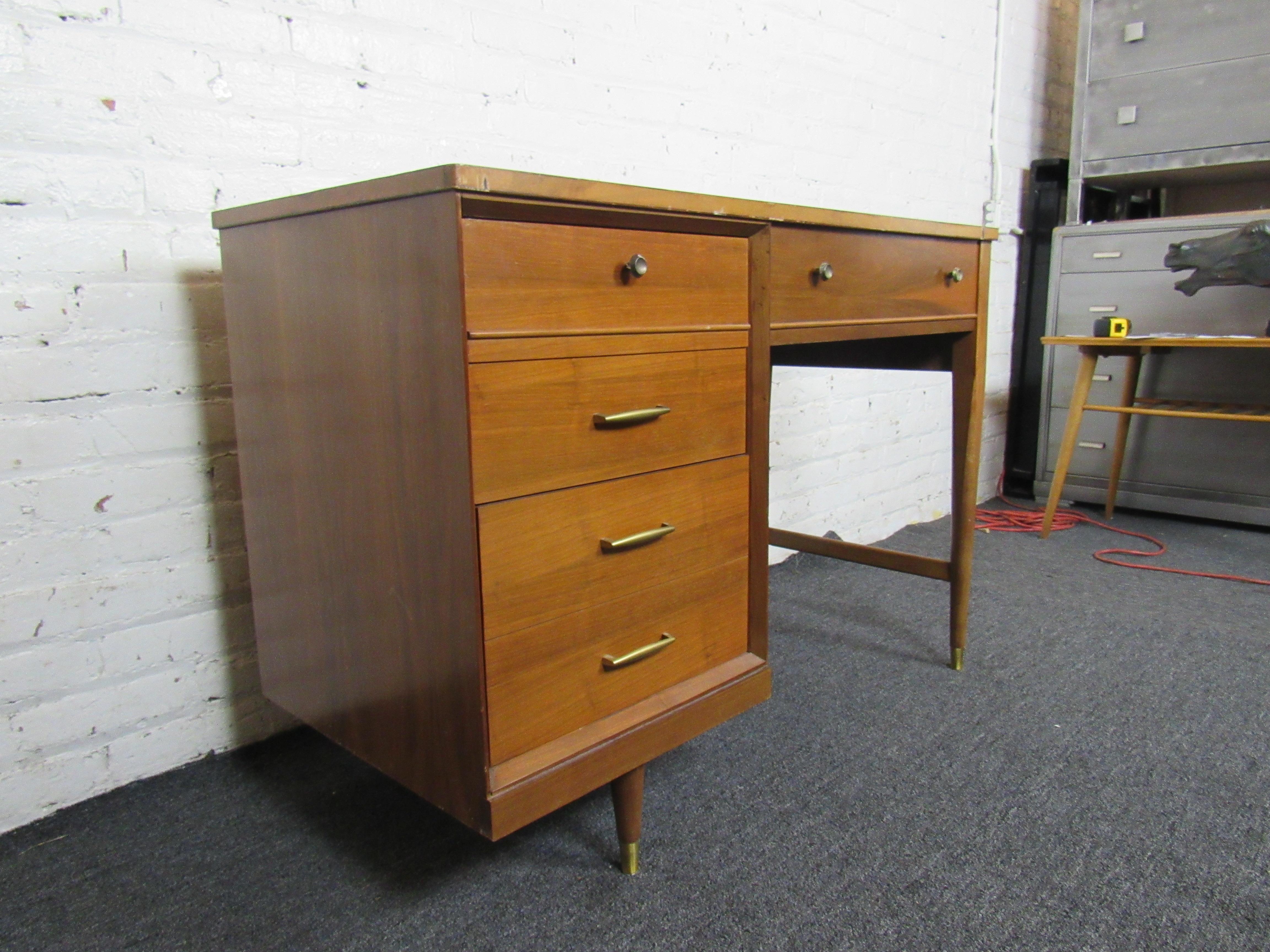 20th Century Leather Top Writing Desk For Sale