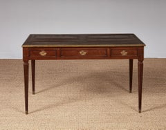 Leather Topped and Brass Trimmed Louis XVI Writing Table