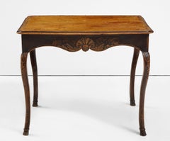 Leather Topped End Table