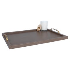 Leather Tray AUREN by ARIA HOME - Scandinese style - Large - Color: Clay
