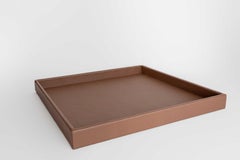 Grand plateau carré B, fait à la main - Couleur : Caramel