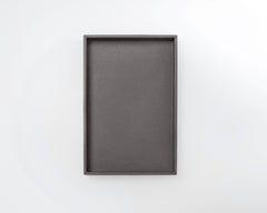 Leather Tray ALINEA by ARIA HOME - Rectangular Large A - Color: Zinc