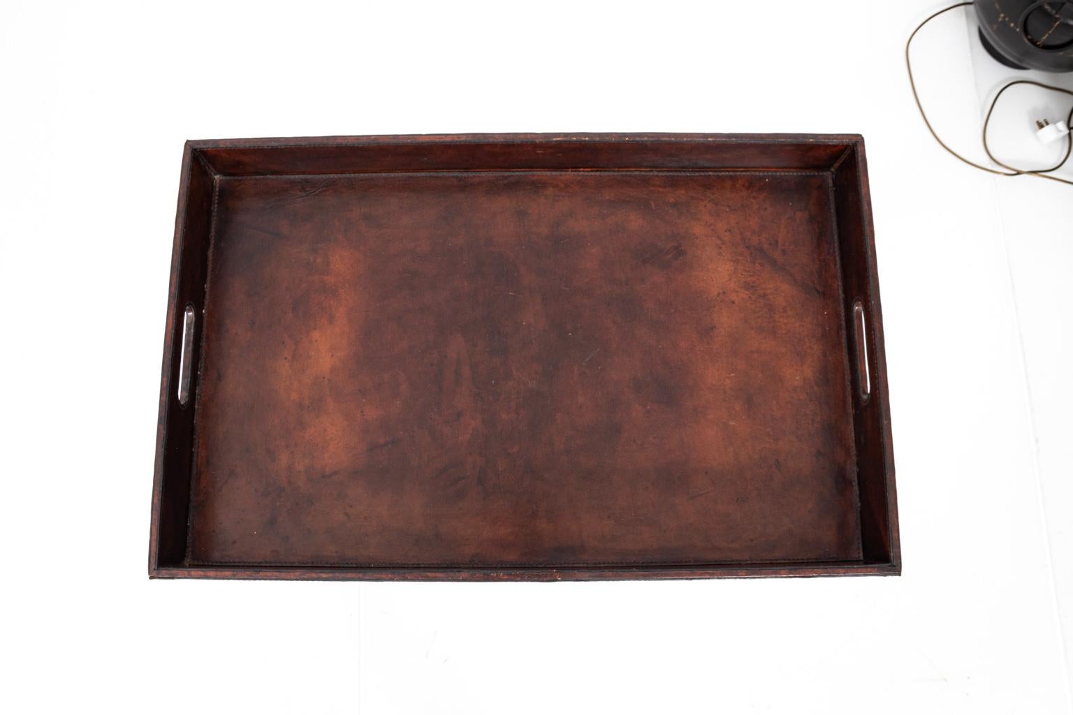 Mid-Century Modern Leather Tray Table by Ralph Lauren