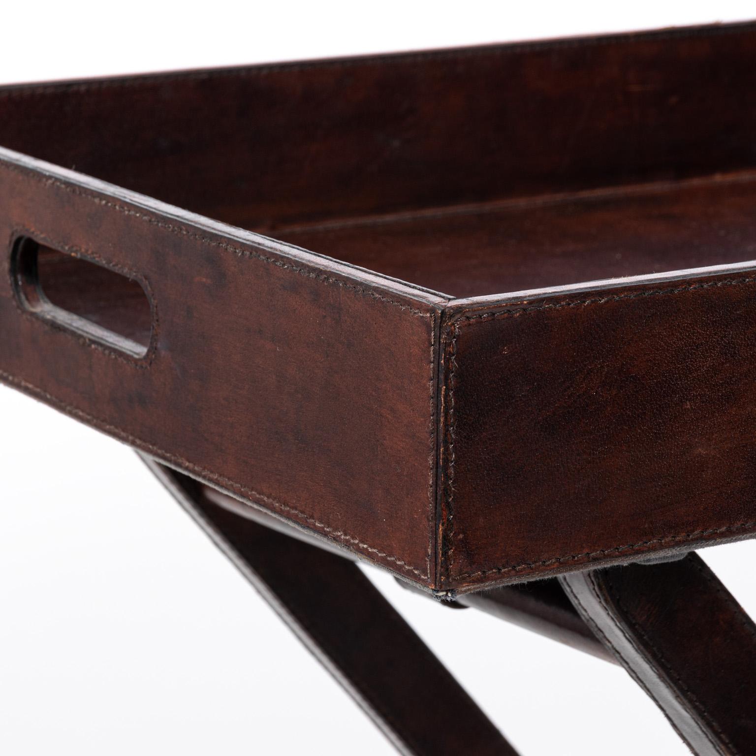 Contemporary Leather Tray Table by Ralph Lauren