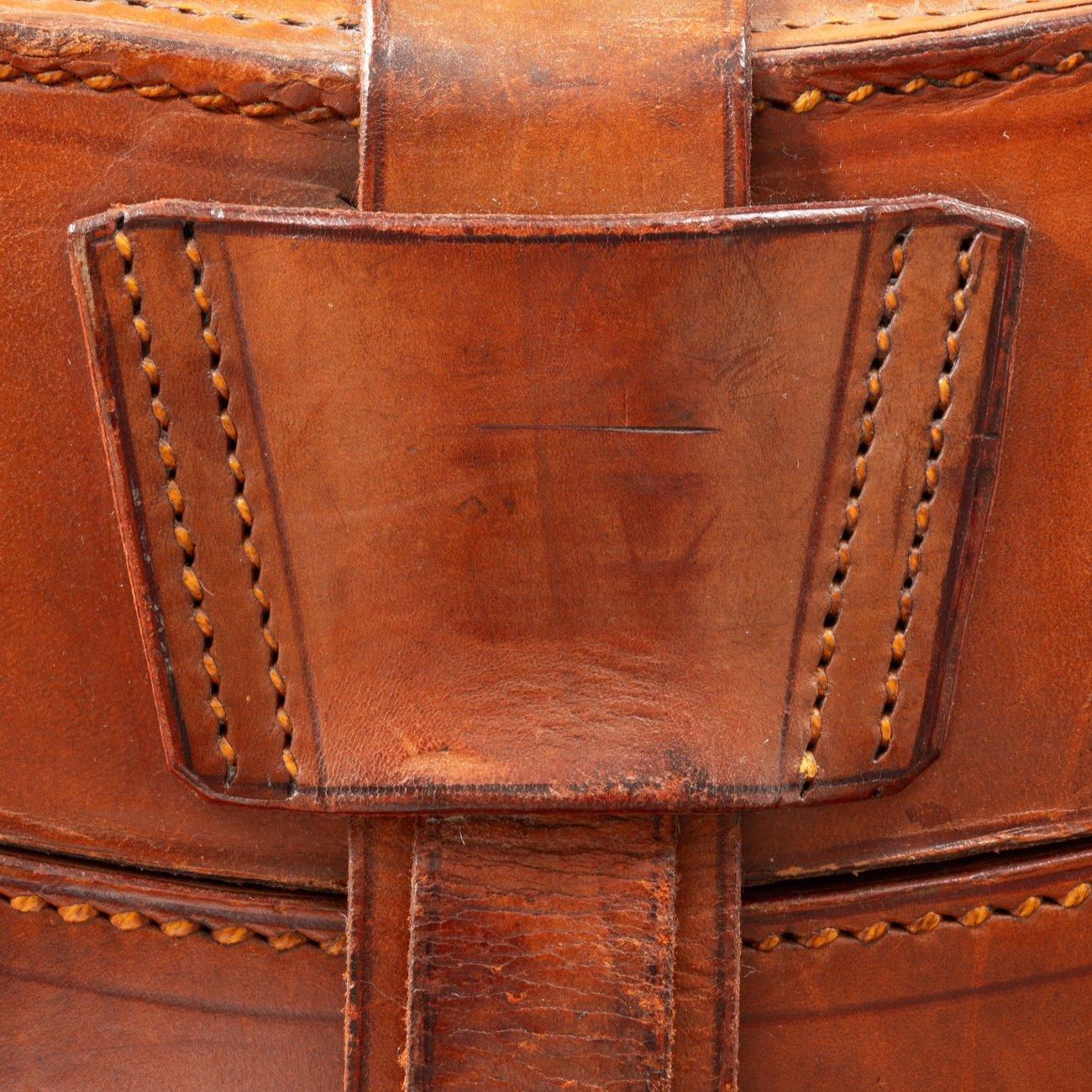 Leather Triple Hat Bucket, circa 1900 For Sale 4