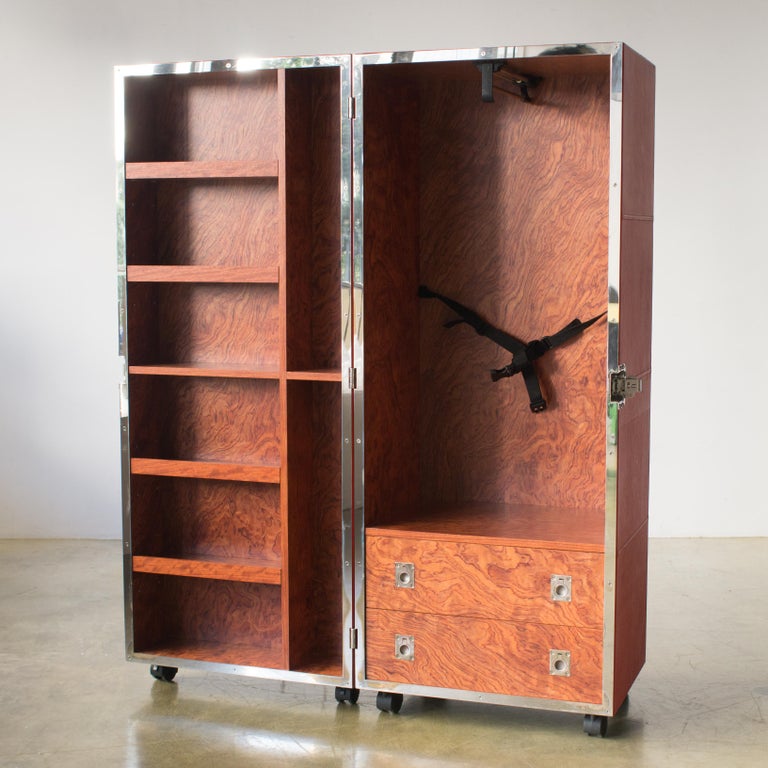 Leather Trunk Contemporary Wardrobe Travel Trunk by Shigeru Uchida For