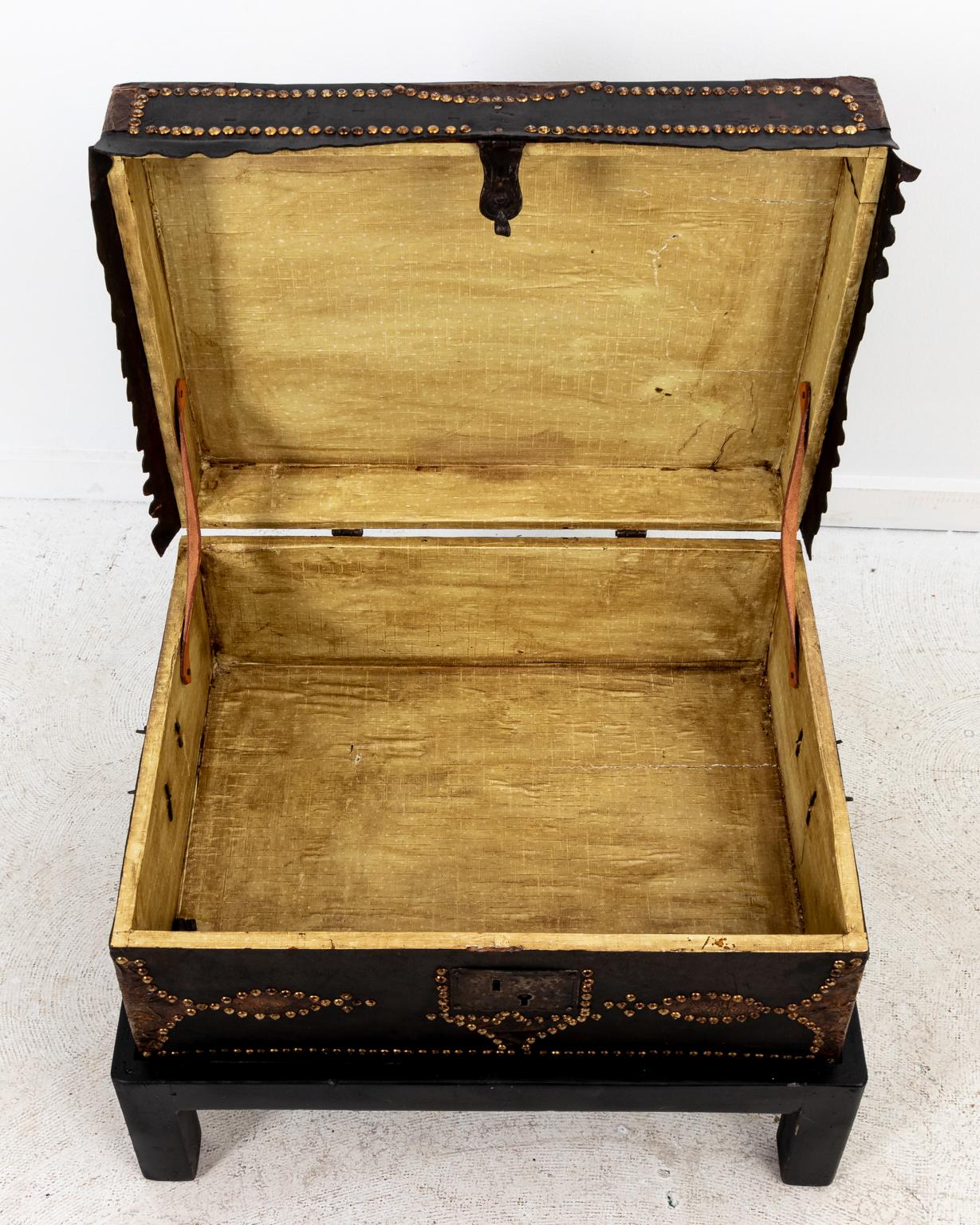 Spanish Leather Trunk For Sale