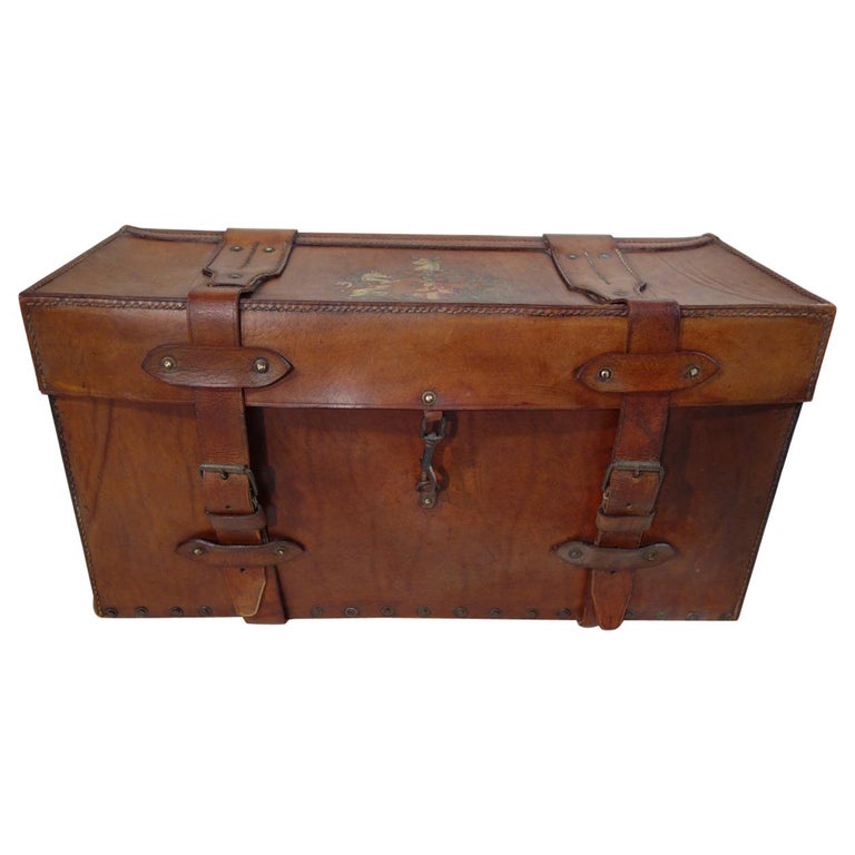 Leather Trunk at 1stDibs