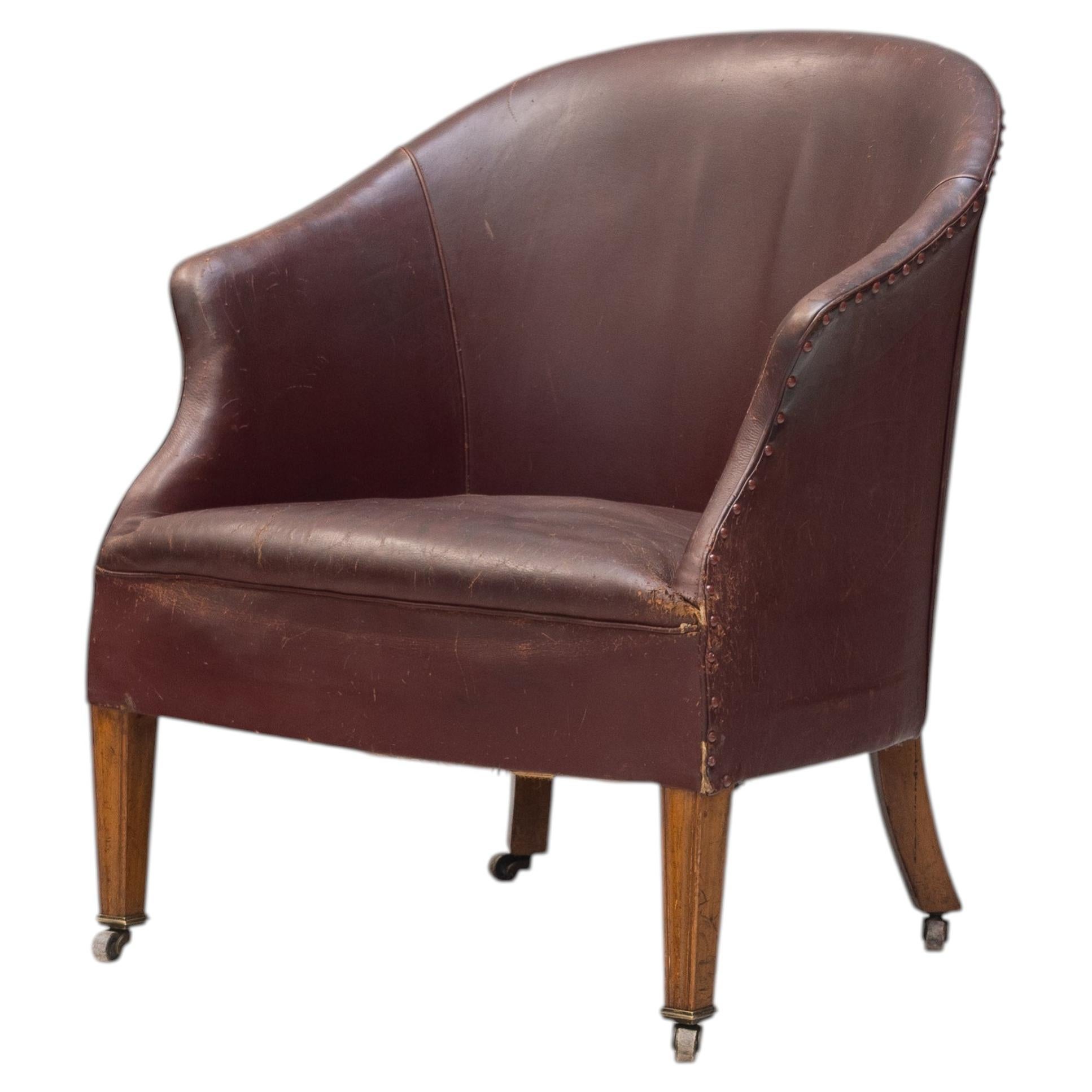 Leather Tub Chair For Sale