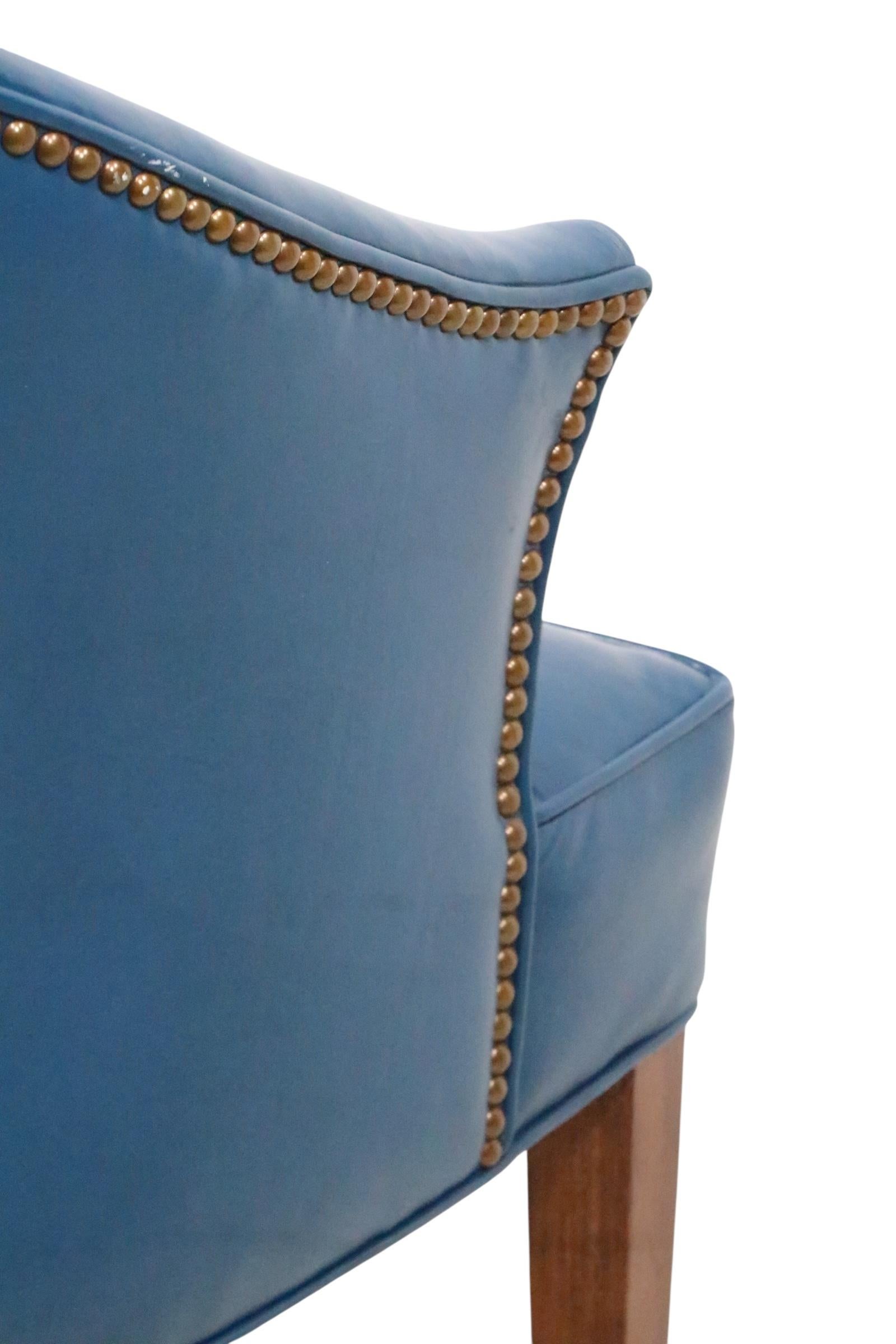 Leather Tub Chair on Ball Caster Feet For Sale 6