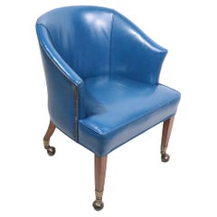 Leather Tub Chair on Ball Caster Feet