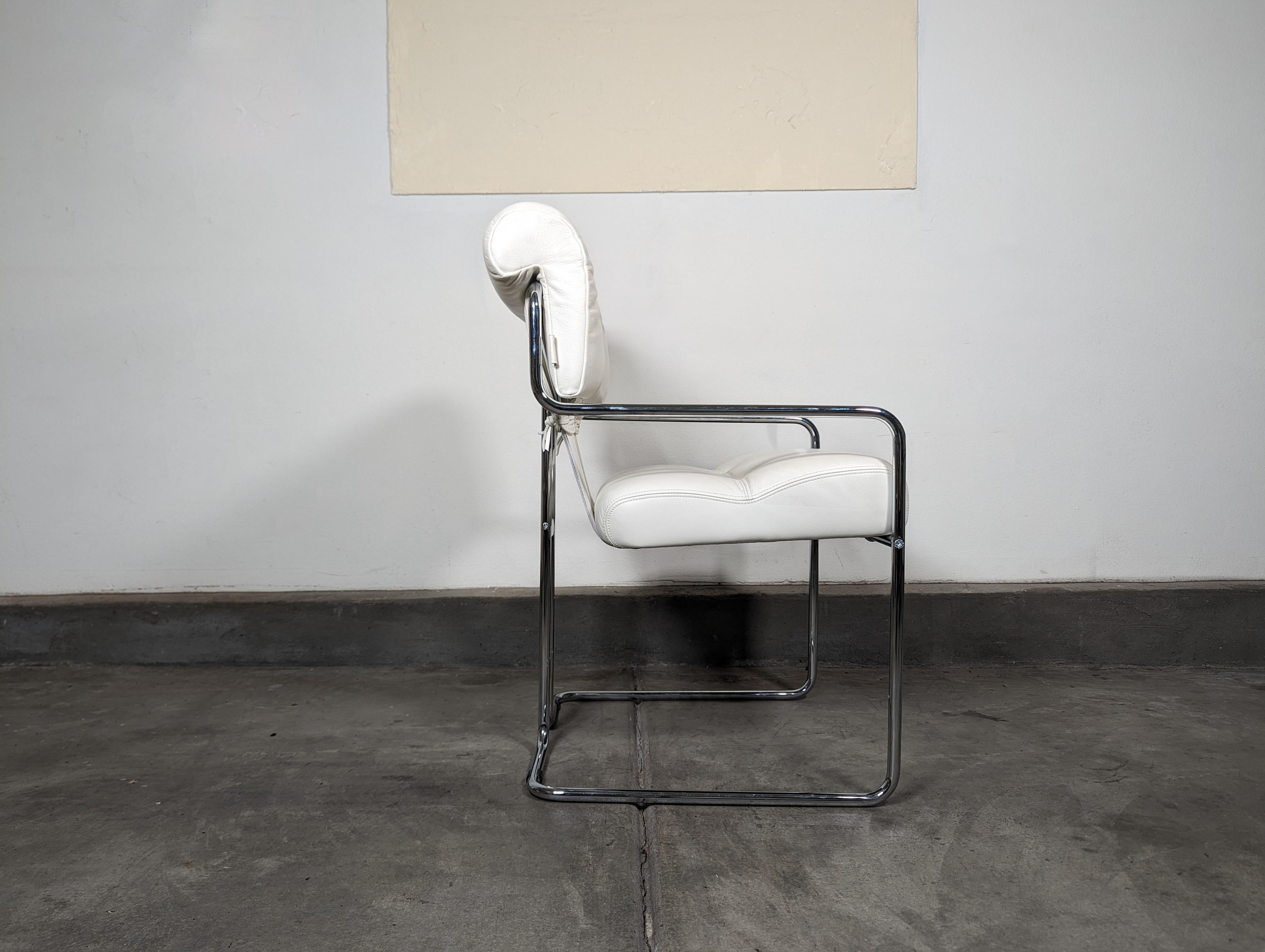 Italian Leather Tucroma Chair by Guido Faleschini for i4 Mariani For Sale