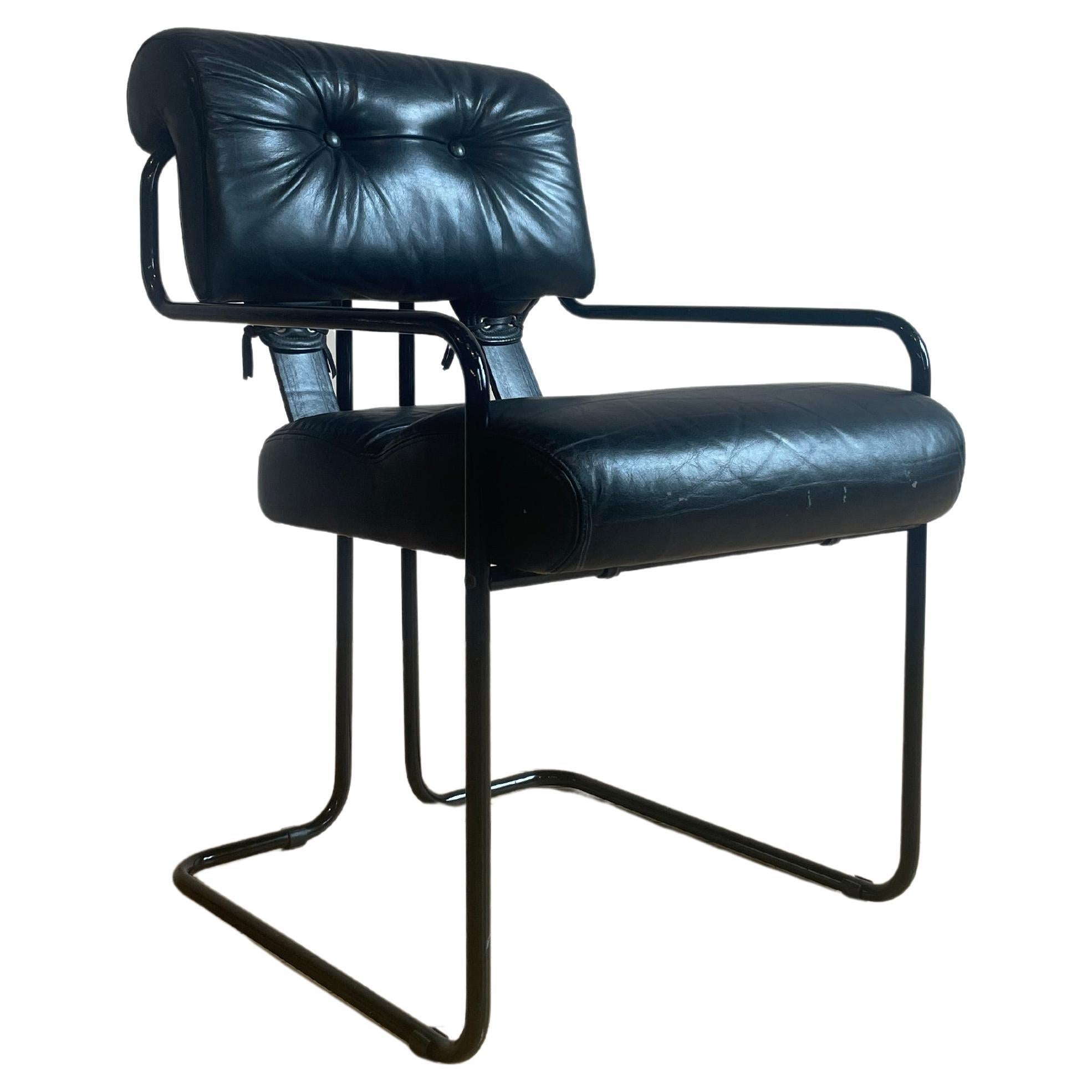 Leather Tucroma Chair by Guido Faleschini for Mariani, Signed