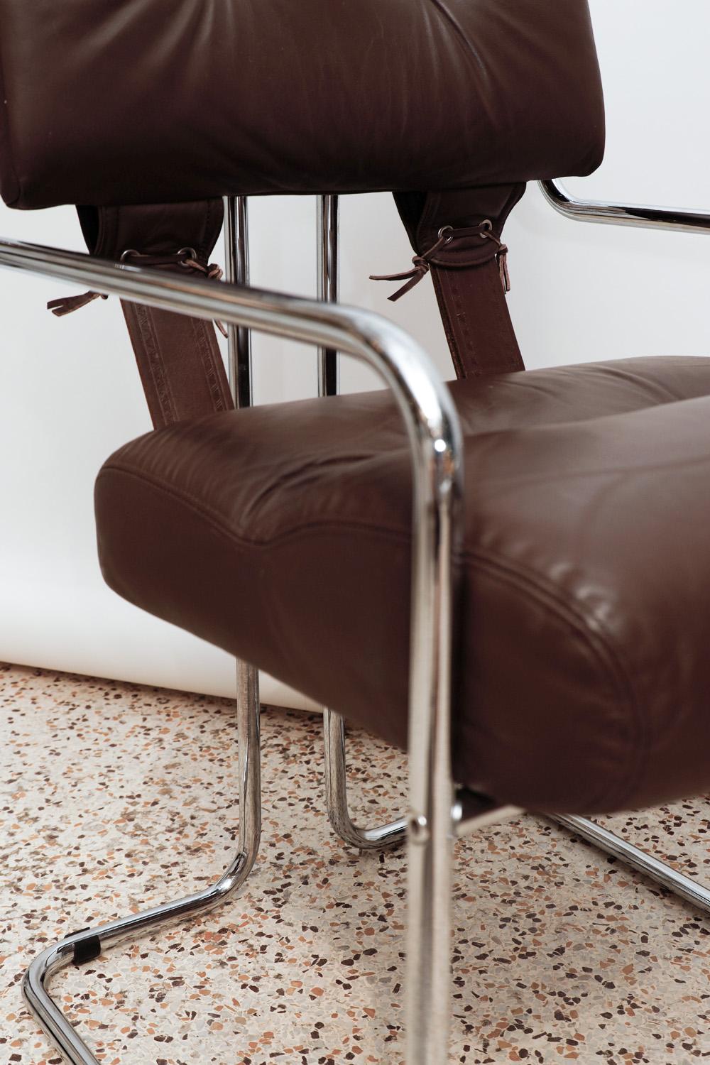 Leather Tucroma Chairs by Guido Faleschini For Sale 2
