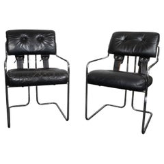 Leather Tucroma chairs by Guido Faleschini