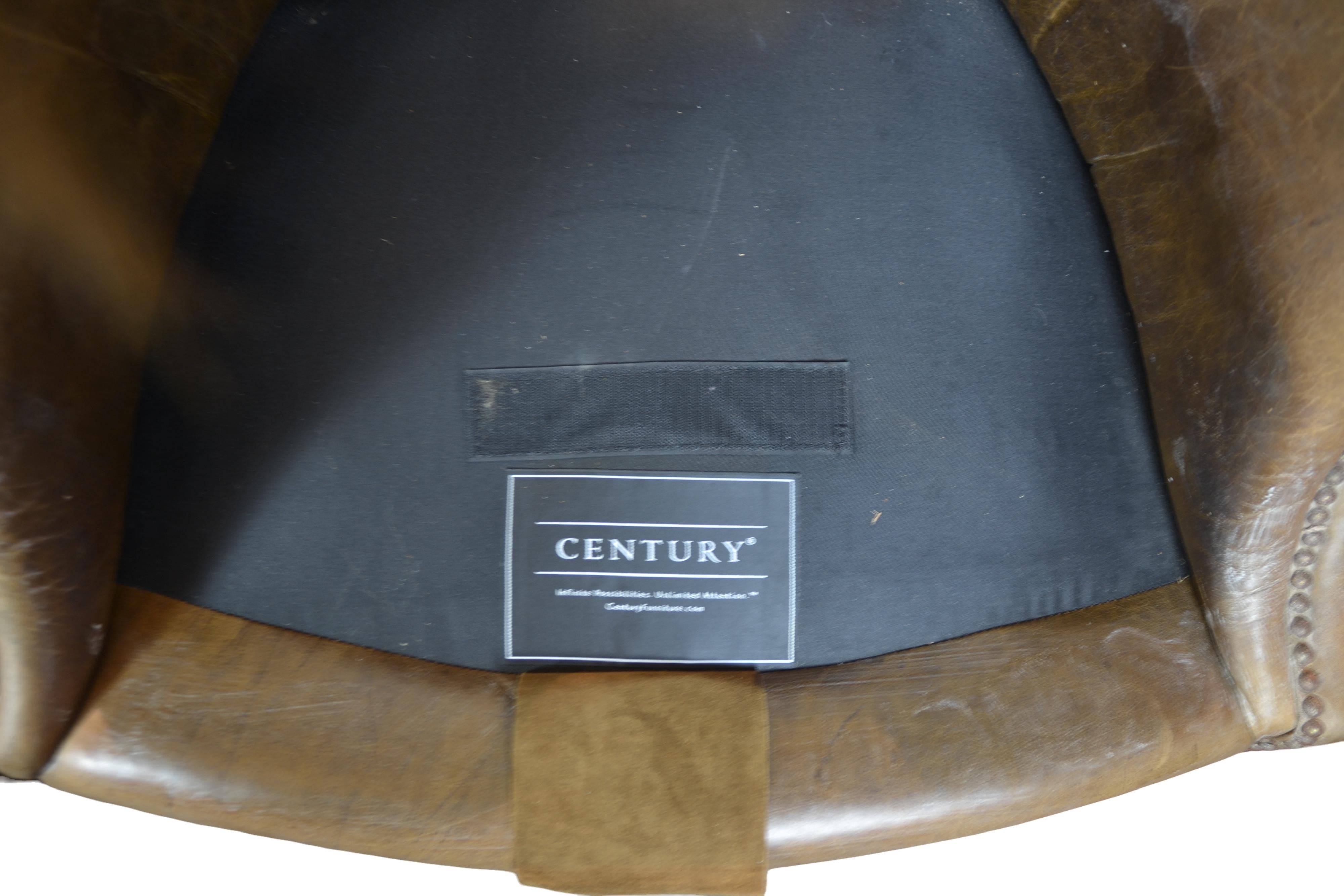 Late 20th Century Leather Tufted Club Chairs Set of 2