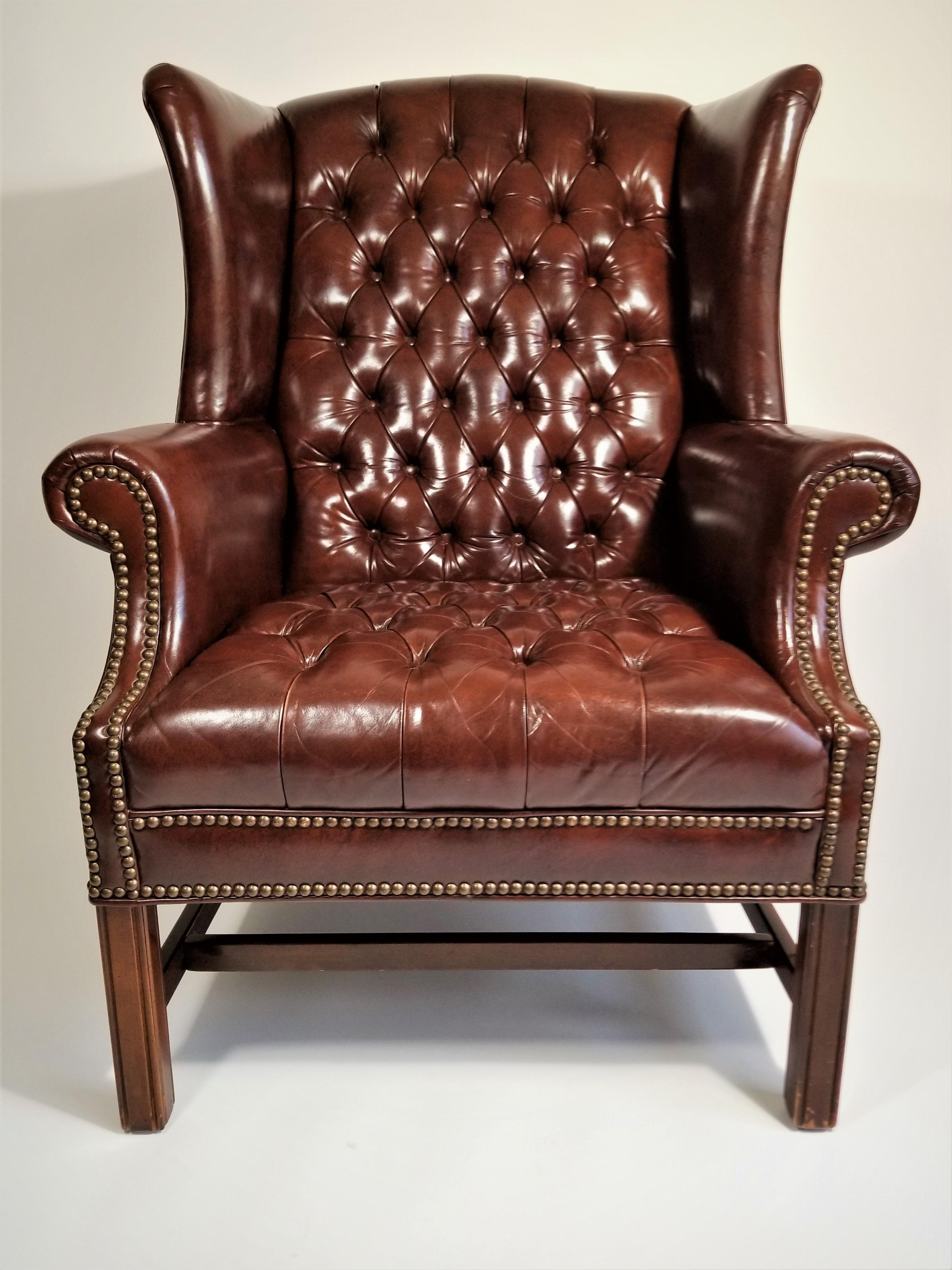 tufted leather chair