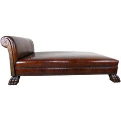 Leather Upholstered Chaise Longues, circa 1940