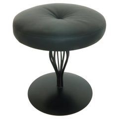 Leather Upholstered Puff Eve