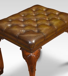 Leather upholstered stool