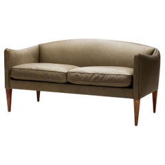 Leather "V12" Sofa by Illum Wikkelsø for Holger Christiansen, Denmark 1960s
