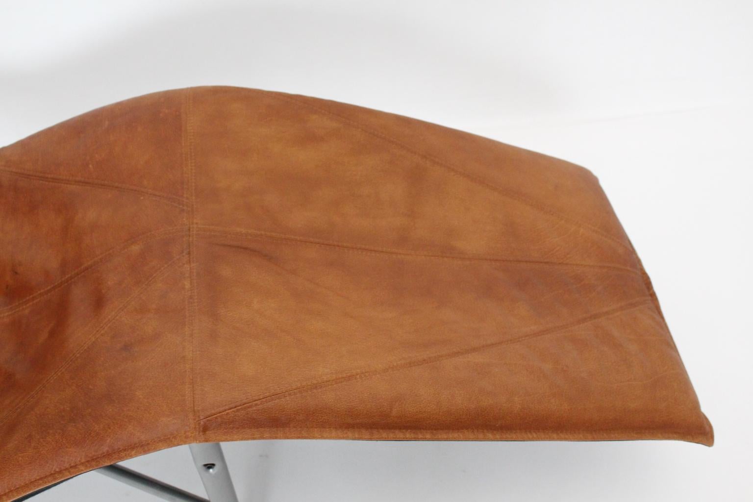 Leather Vintage Chaise Longue by Tord Bjorklund Sweden, 1970s 3