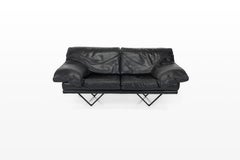 Divano Cornelius vintage in pelle di Durlet, Belgio anni '80