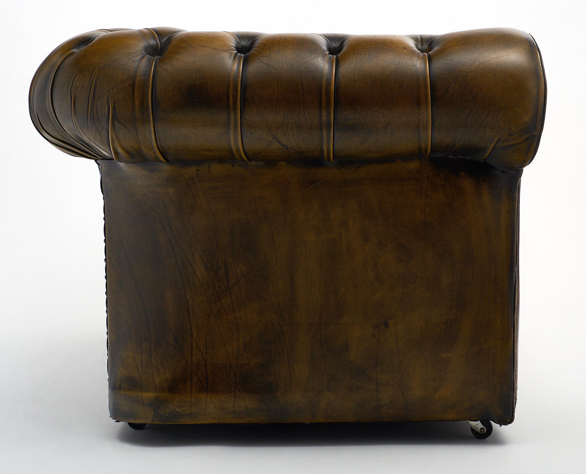 Leather Vintage English Chesterfield Sofa 4