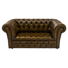 Leather Vintage English Chesterfield Sofa