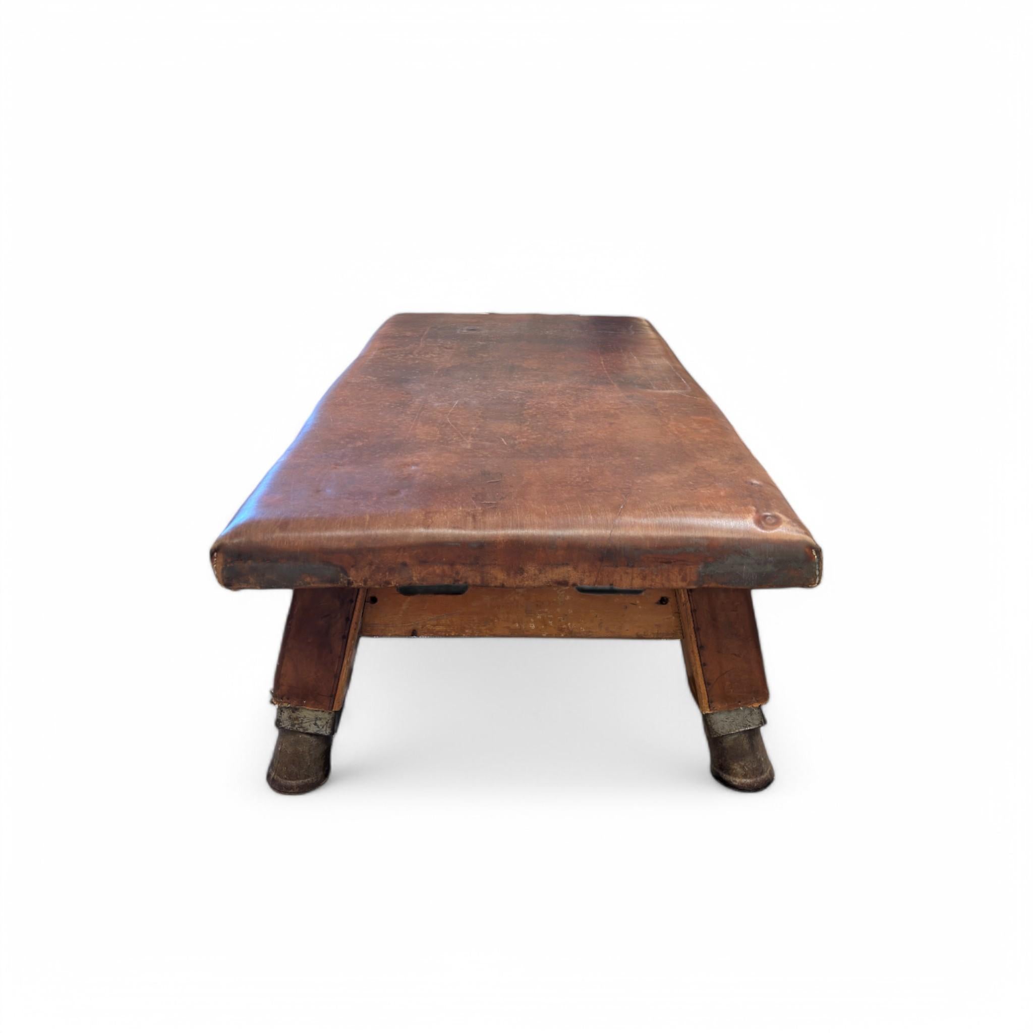 Unknown Leather Vintage Pommel Horse Coffee Table