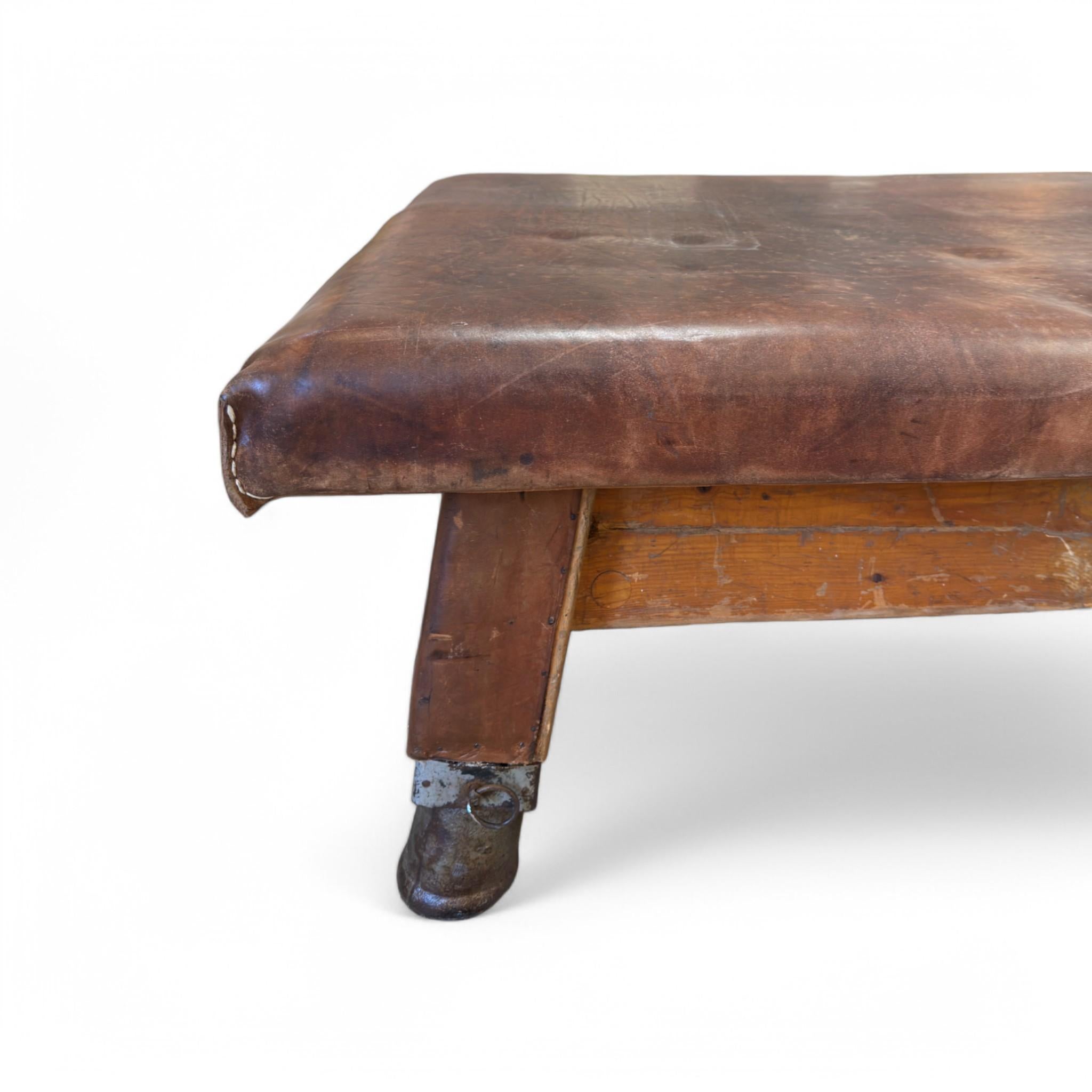 Leather Vintage Pommel Horse Coffee Table 1
