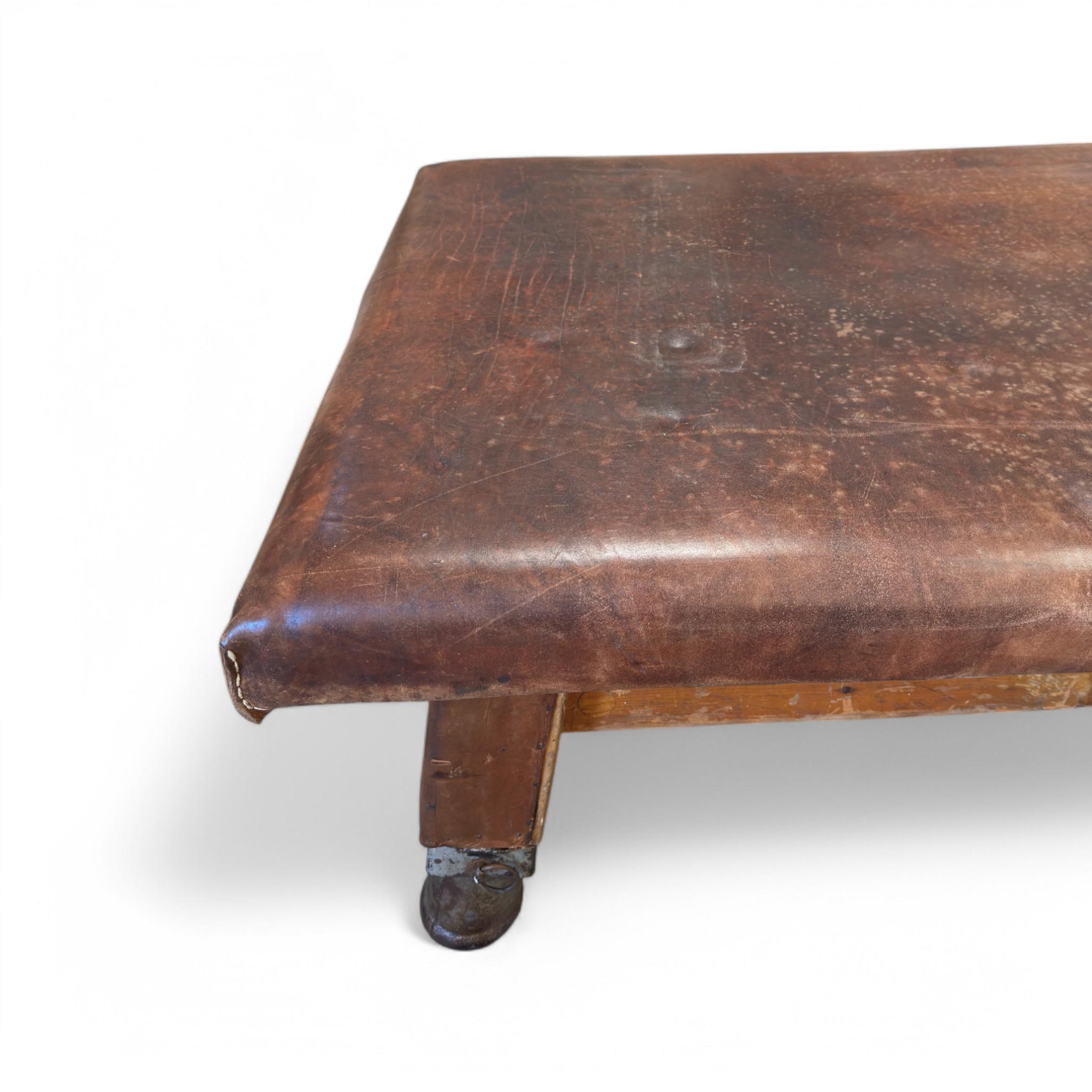 Leather Vintage Pommel Horse Coffee Table 2