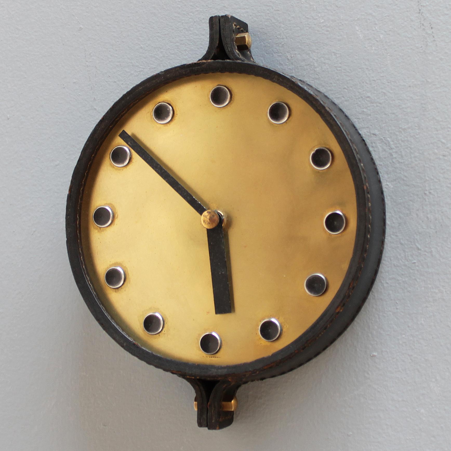 leather clock