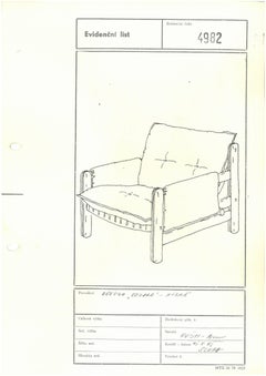 Leather & Walnut Lounge Chair By Boris Hála For Ton, 1980s