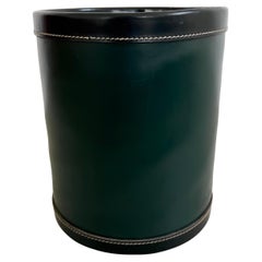 Leather Waste Basket, 1960s France