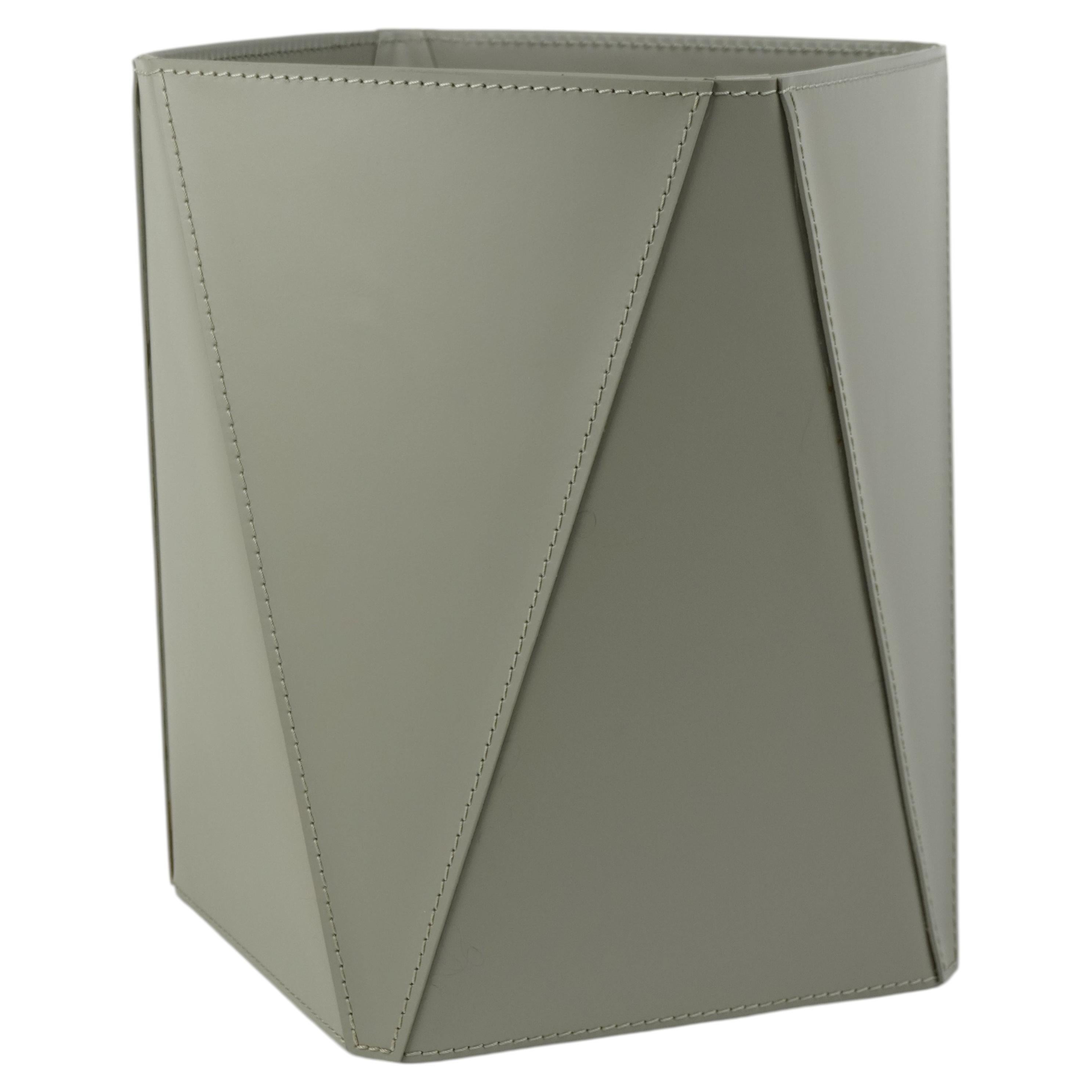 Leather Waste Paper Bin TAUKA by Limac Design - Modern - 33 h