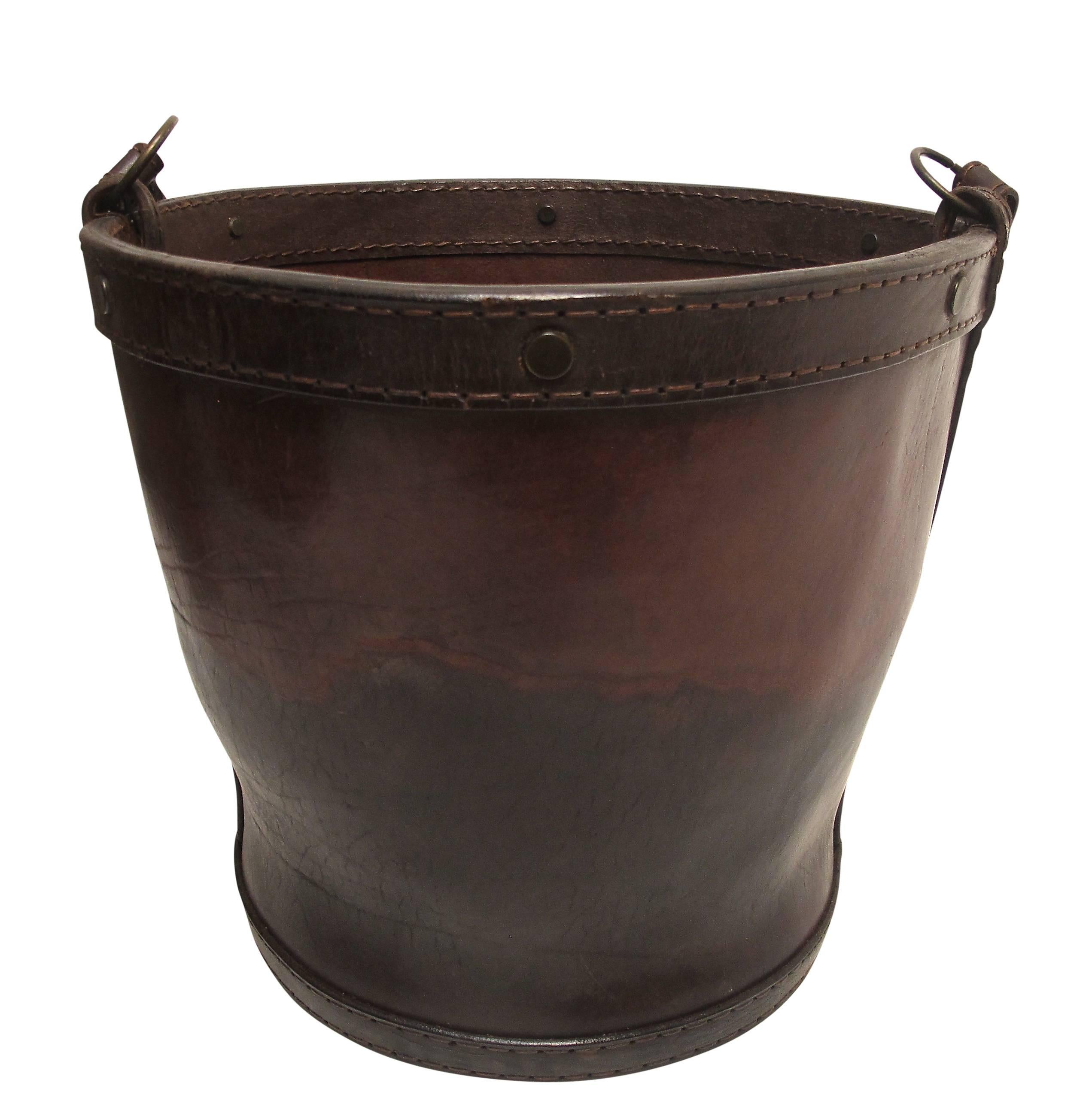 Leather Water or Feed Bucket, English 19th Century 1