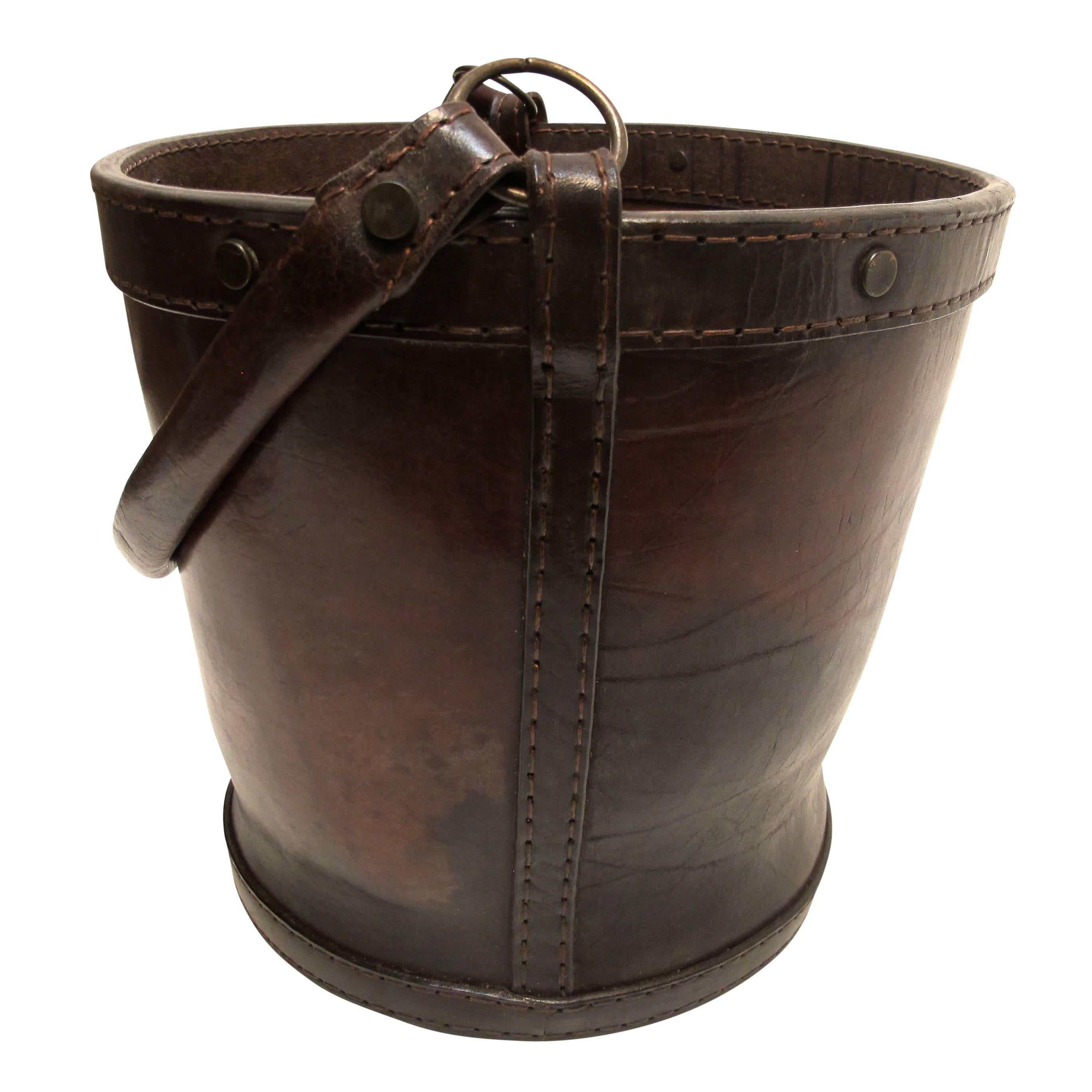 Leather Water or Feed Bucket, English 19th Century 3