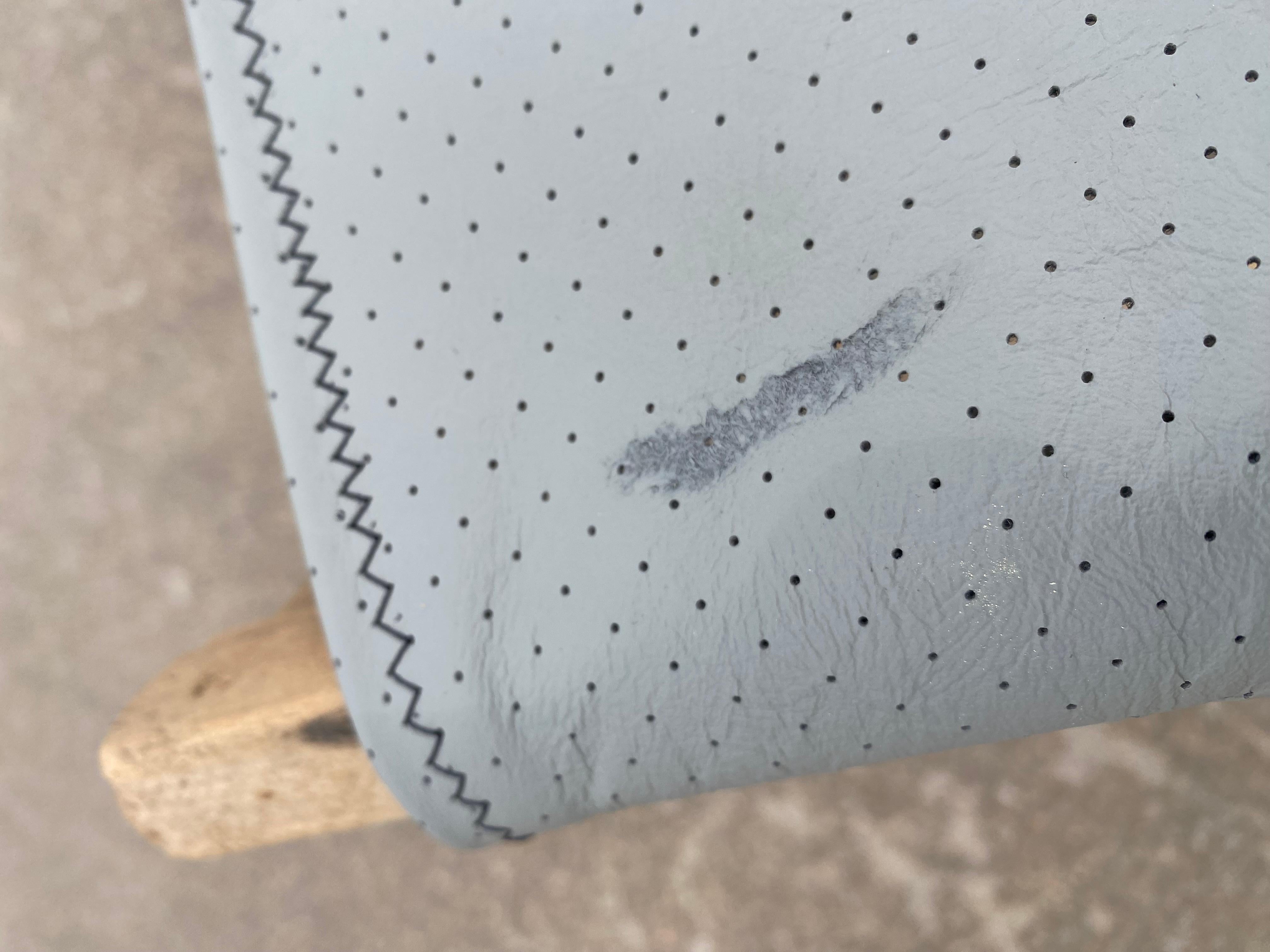 Leather + Weathered Wood + Folding Tray Tables, A Pair For Sale 10