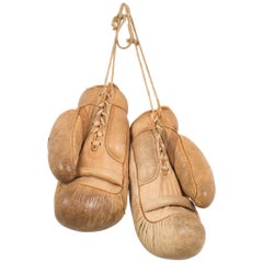 Retro Leather Wilson Boxing Gloves, circa 1940