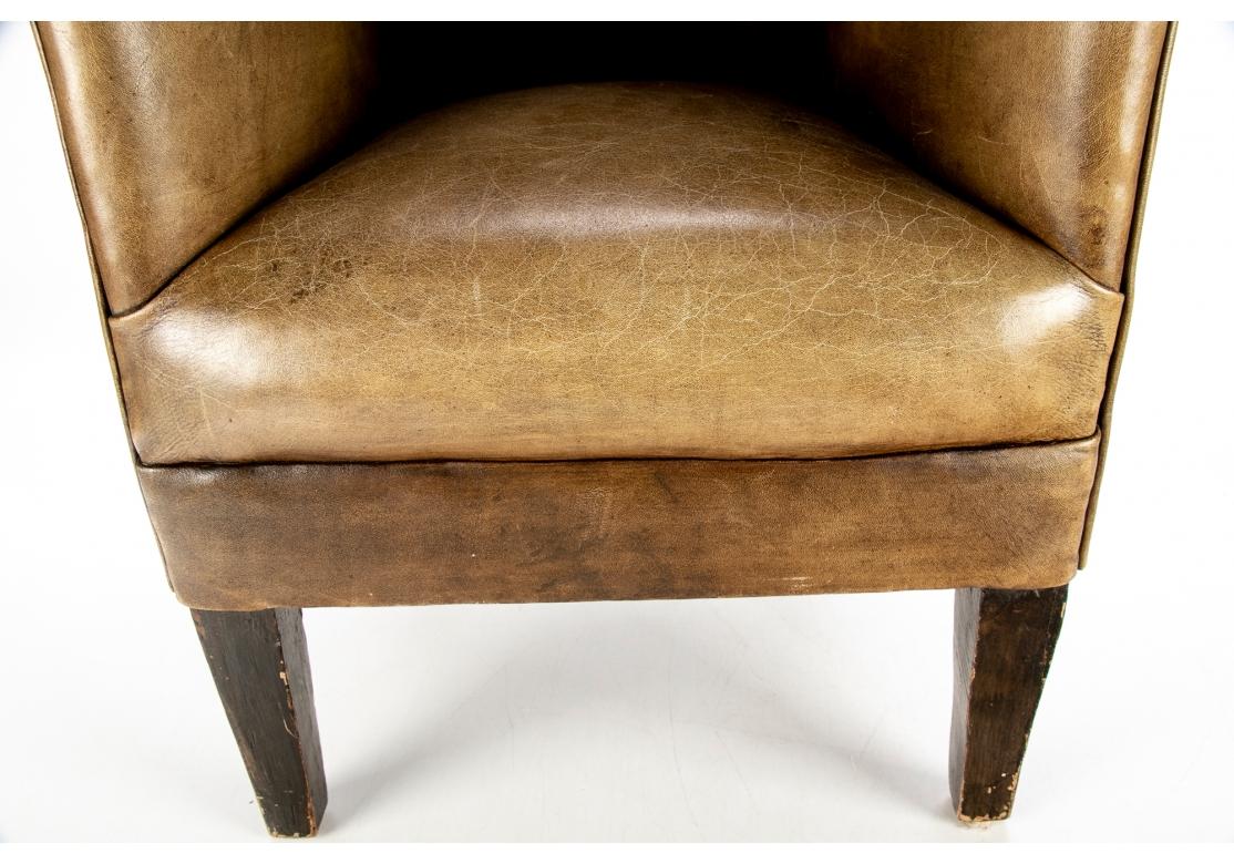 20th Century Leather Wing Chair Salesman's Sample For Sale