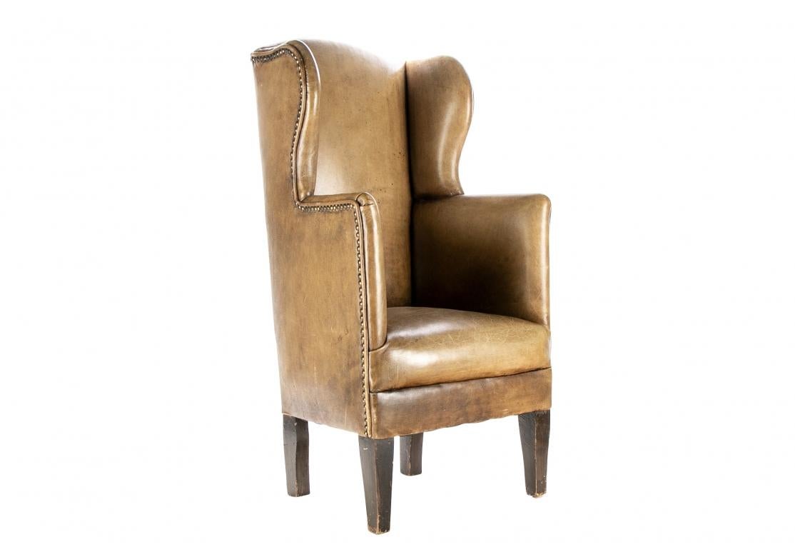 Leather Wing Chair Salesman's Sample For Sale 1
