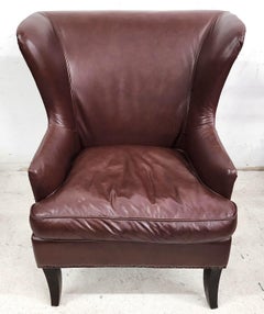 Leather Wingback Chair by DeCoro