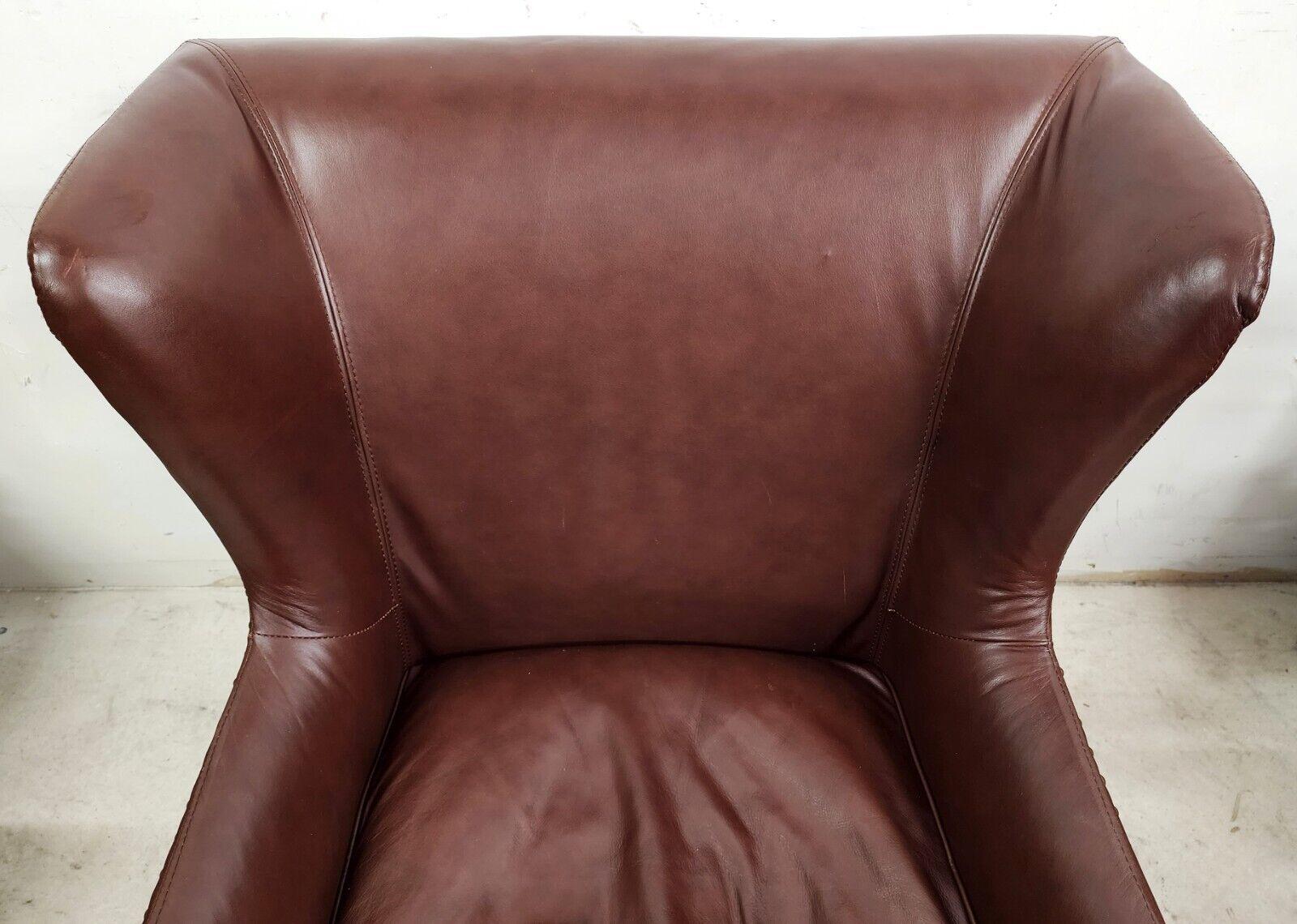 Leather Wingback Chair by DeCoro For Sale 1