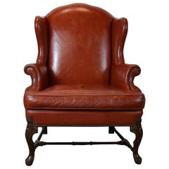 Used Leather Wingback Chair