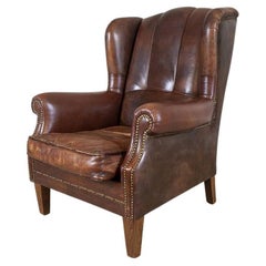 Leather Wingback Chair From the 2nd Half of the 20th Century