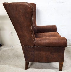 Leather Wingback Lounge Chair by PAUL ROBERT